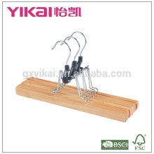 2015Cheap wooden trousers skirt hangers with white felt